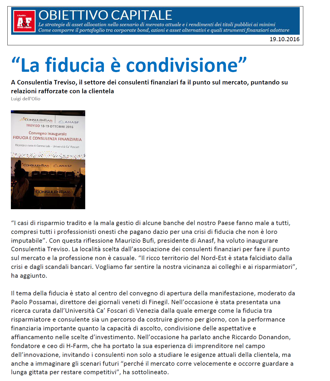 articolo ConsulenTia2016 Treviso su Obiettivo Capitale